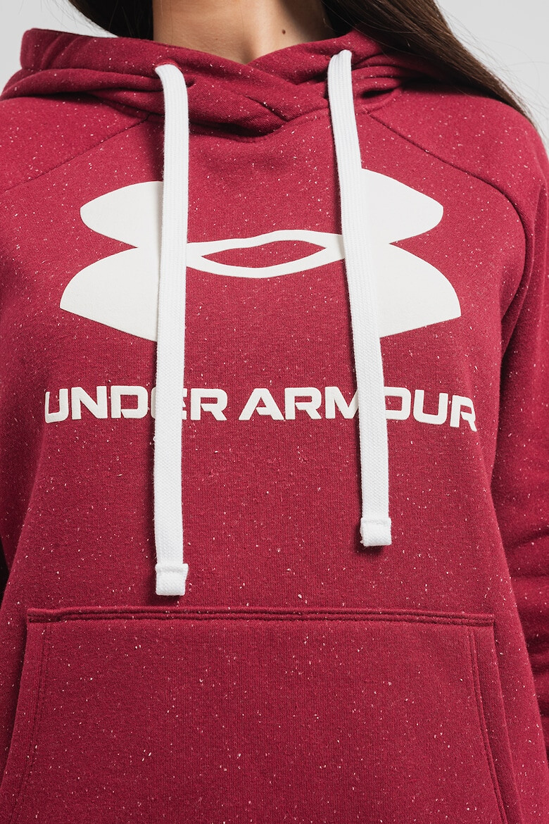 Under Armour Тренировъчно поларено худи Rival с джоб кенгуру - Pepit.bg