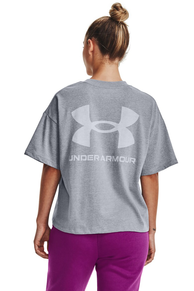 Under Armour Уголемена фитнес тениска с лого - Pepit.bg