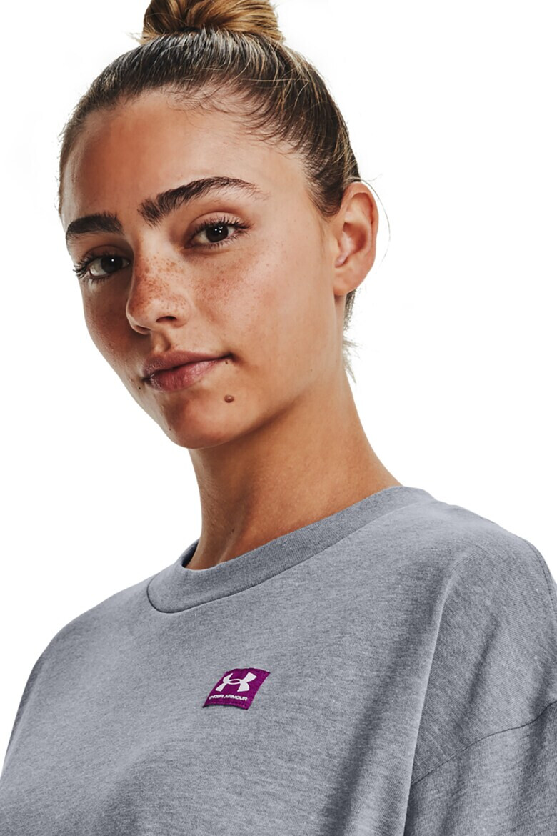 Under Armour Уголемена фитнес тениска с лого - Pepit.bg