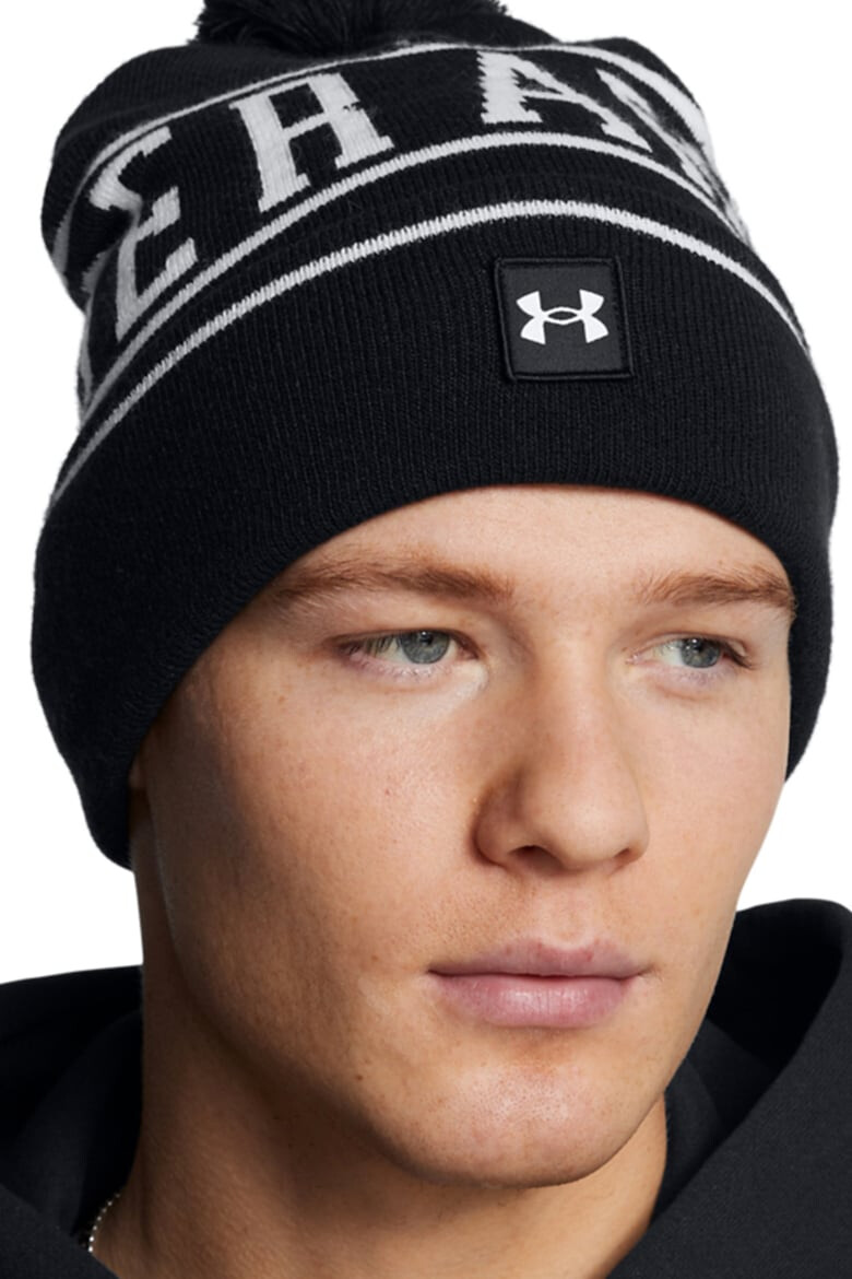 Under Armour Унисекс фитнес шапка Halftime с помпон - Pepit.bg