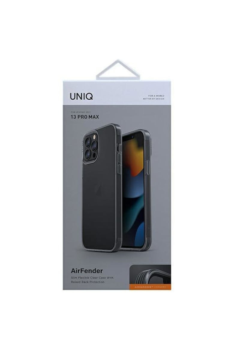 uniq Калъф Air Fender За iPhone 13 Pro Max Smoked Grey - Pepit.bg