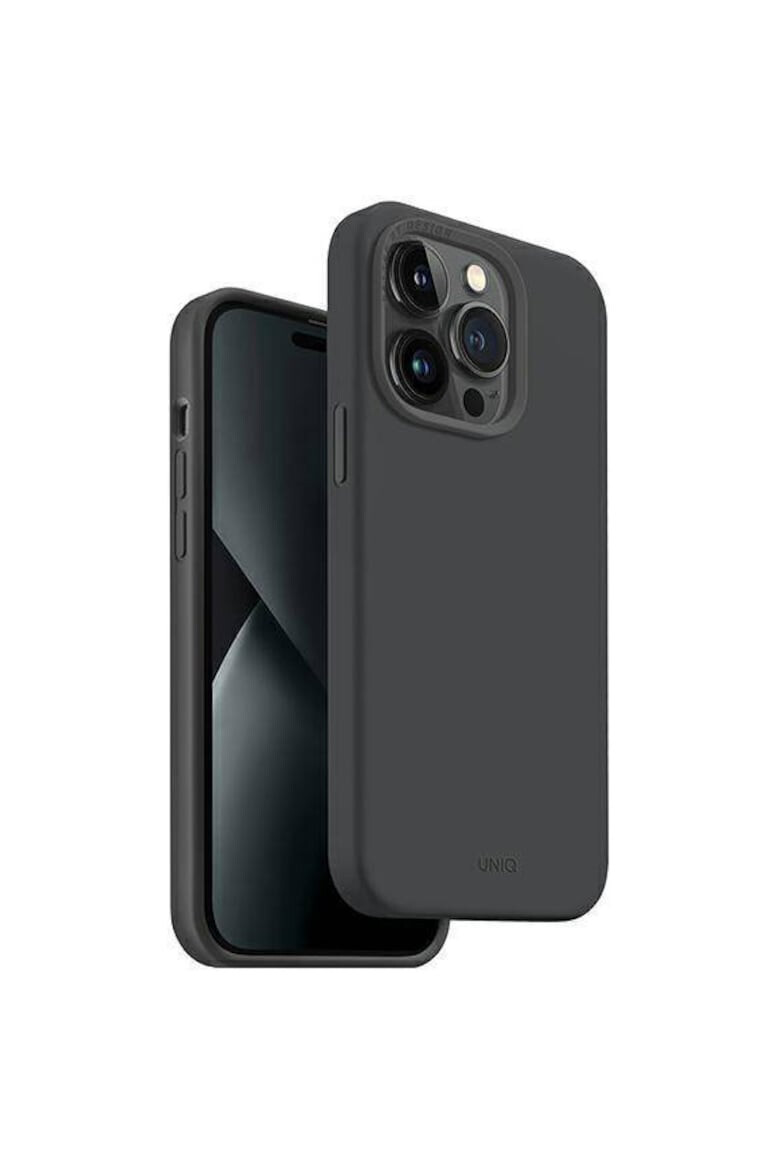 uniq Калъф Lino Hue Magclick за iPhone 14 Pro Max Charcoal Gray - Pepit.bg