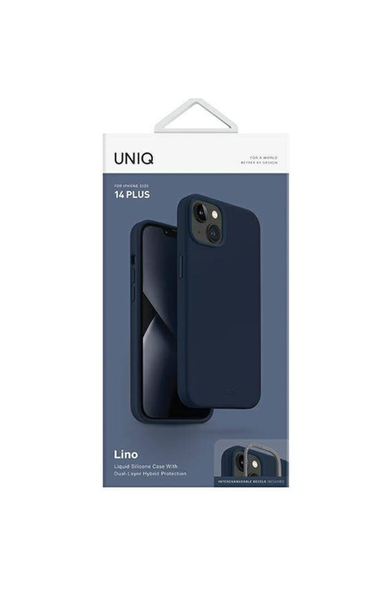 uniq Lino предпазен калъф за iPhone 14 Plus тъмносин - Pepit.bg