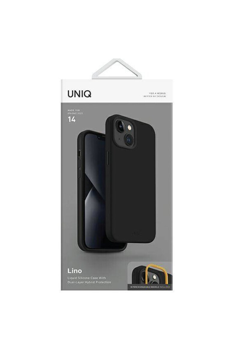 uniq Lino защитен калъф за iPhone 14 - Midnight Black - Pepit.bg