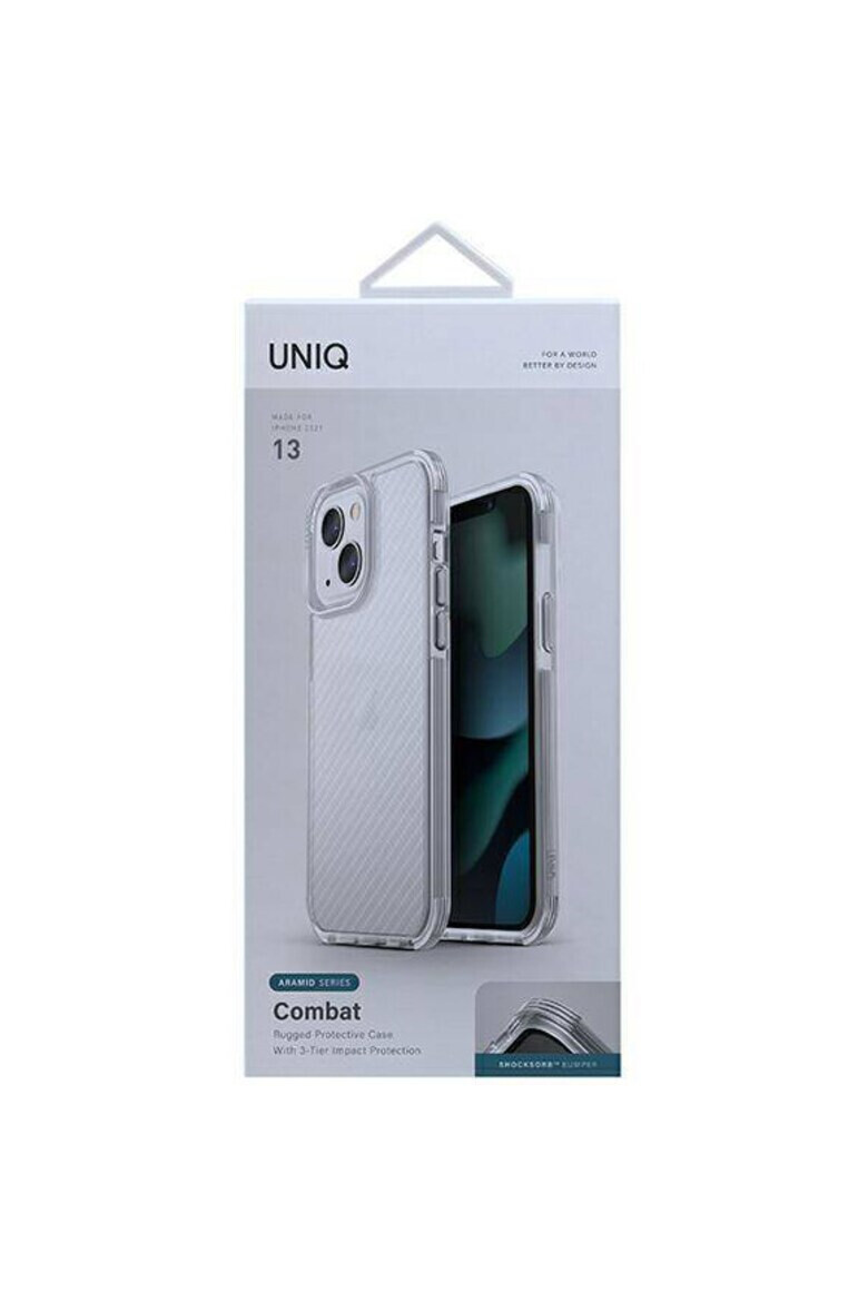 uniq Защитен калъф Combat за iPhone 13 - Aramid Frost - Pepit.bg