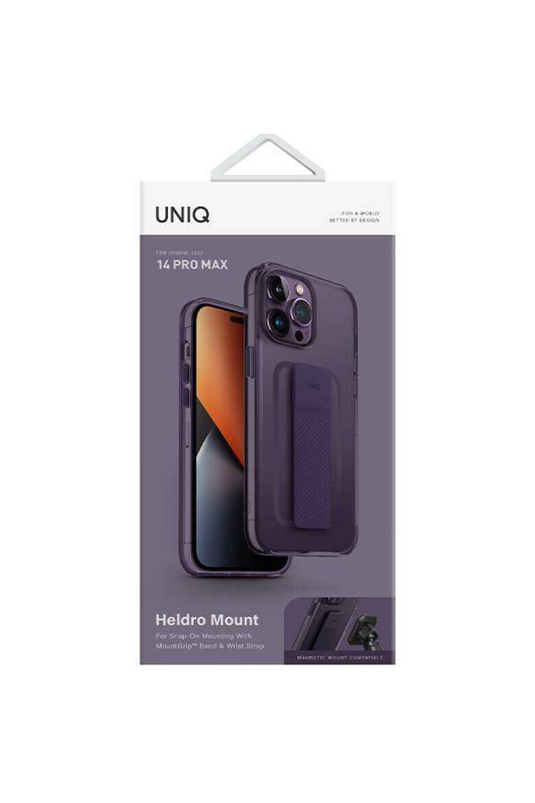 uniq Защитен калъф Heldro Mount за iPhone 14 Pro Max Fig Purple - Pepit.bg