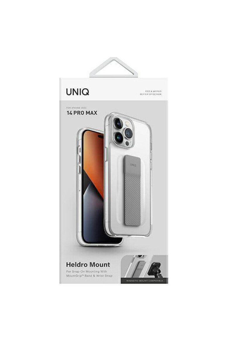 uniq Защитен калъф Heldro Mount за iPhone 14 Pro Max Lucent Clear - Pepit.bg