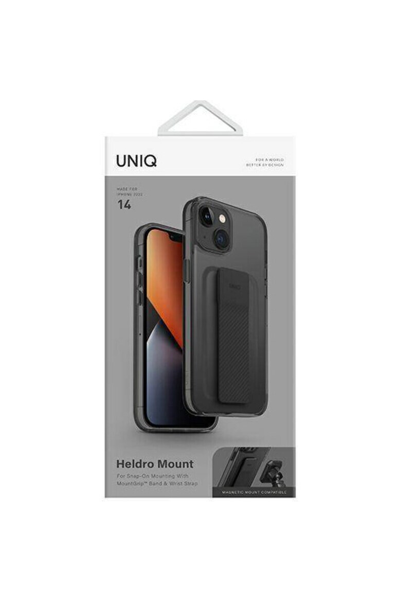 uniq Защитен калъф Heldro Mount за iPhone 14 Vapor Smoke - Pepit.bg