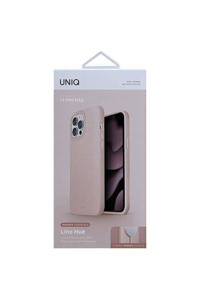 uniq Защитен калъф Lino Hue Magclick за iPhone 13 Pro Max - Blush Pink - Pepit.bg