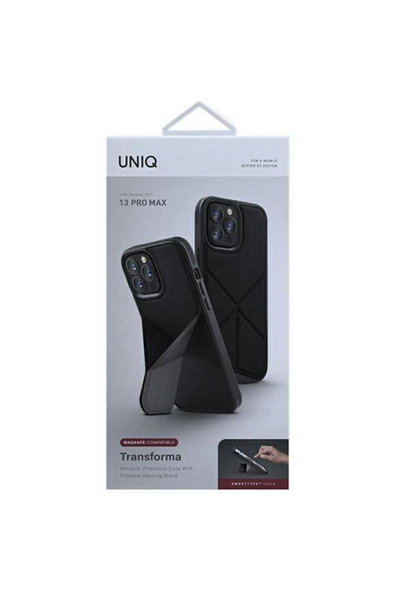 uniq Защитен калъф Transforma MagSafe за iPhone 13 Pro Max - Ebony Black - Pepit.bg