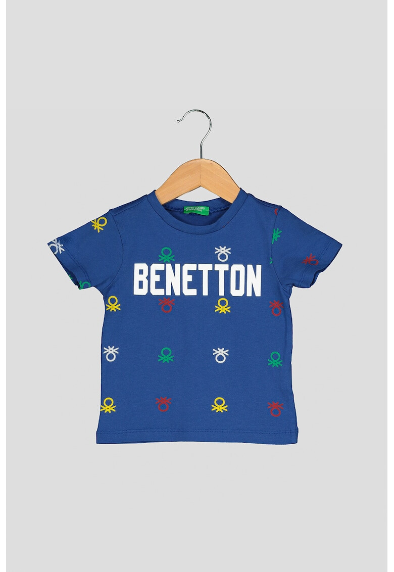 United Colors of Benetton Тениска с овално деколте и лого - Pepit.bg