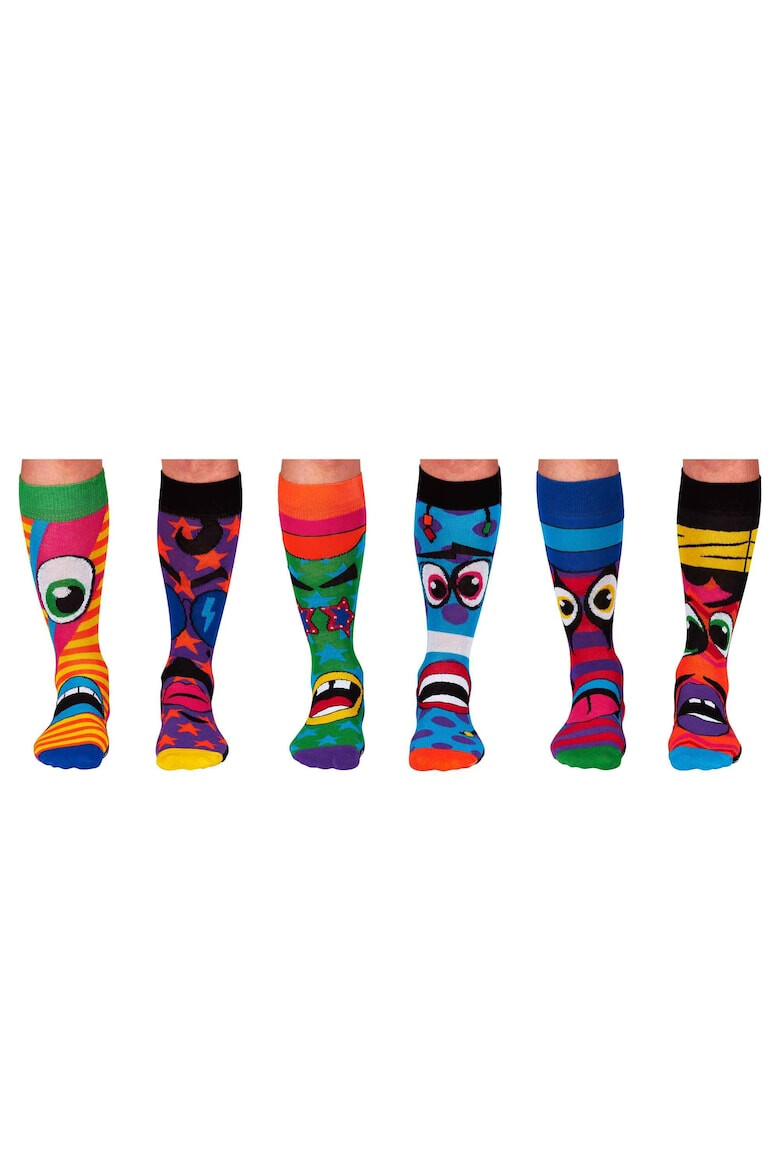 United OddSocks Дълги чорапи с шарка - 6 чифта - Pepit.bg