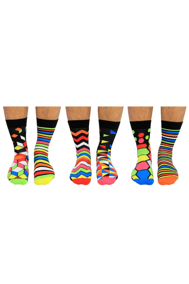 United OddSocks Дълги чорапи с шарка - 6 чифта - Pepit.bg