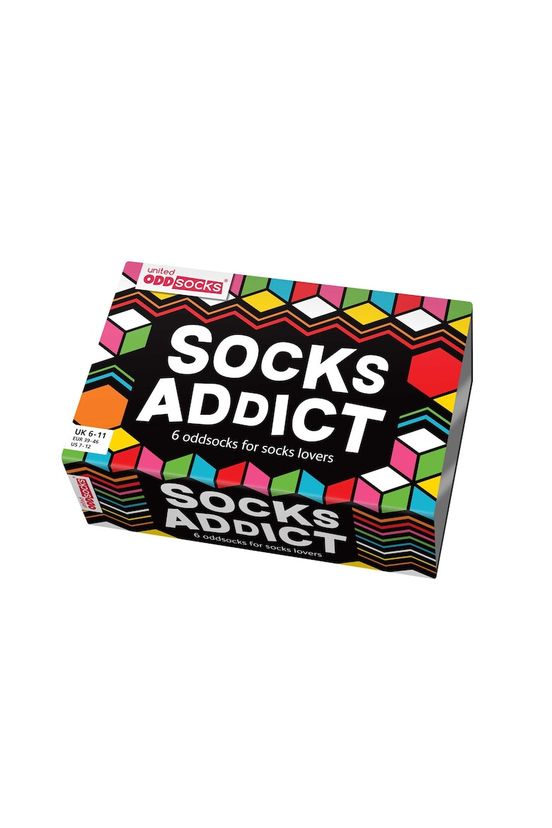 United OddSocks Дълги чорапи с шарка - 6 чифта - Pepit.bg