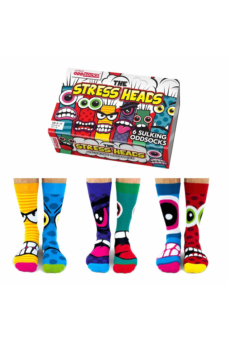 United OddSocks Дълги чорапи с шарка - 6 чифта - Pepit.bg