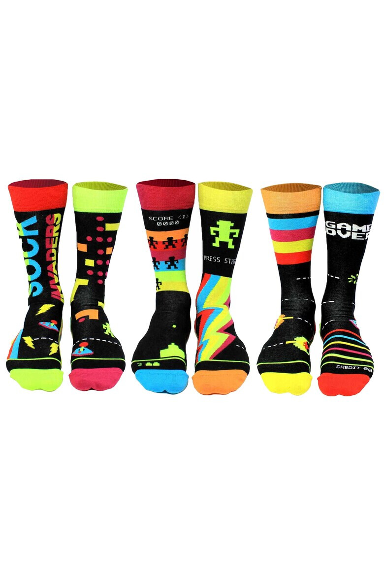 United OddSocks Дълги чорапи с шарка - 6 чифта - Pepit.bg