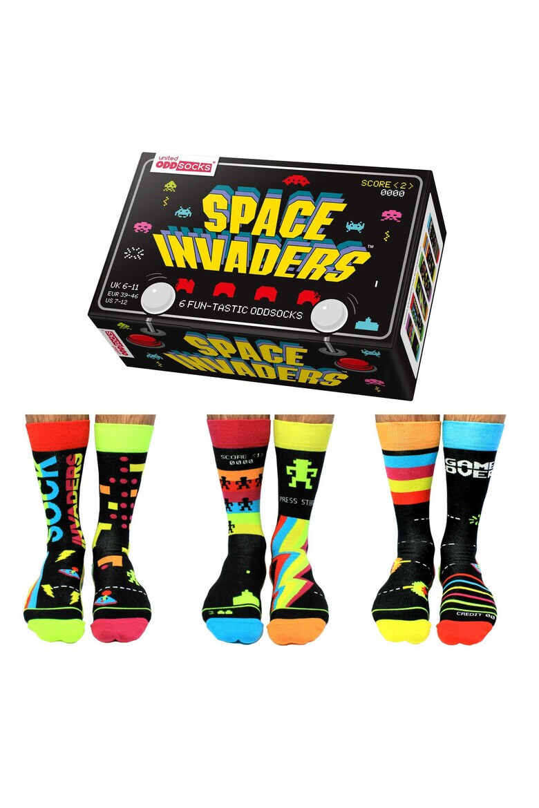 United OddSocks Дълги чорапи с шарка - 6 чифта - Pepit.bg