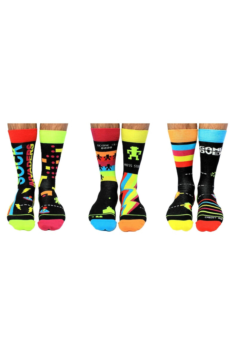 United OddSocks Дълги чорапи с шарка - 6 чифта - Pepit.bg