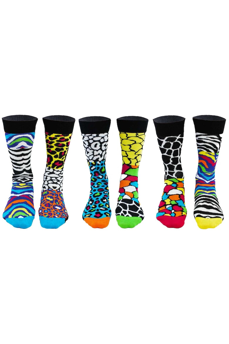 United OddSocks Дълги чорапи с шарка - 6 чифта - Pepit.bg