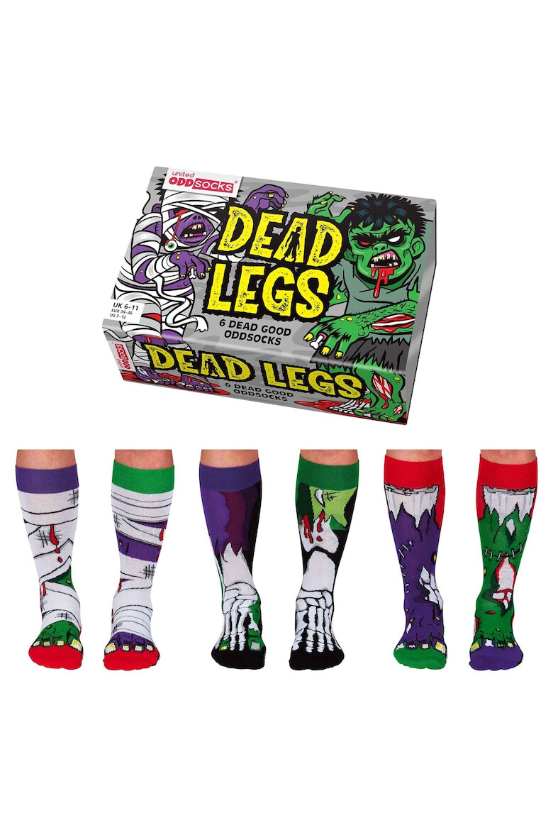 United OddSocks Дълги чорапи с шарка - 6 чифта - Pepit.bg