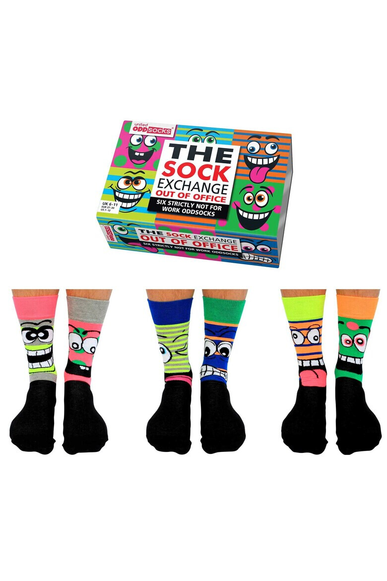 United OddSocks Дълги чорапи с шарка - 6 чифта - Pepit.bg