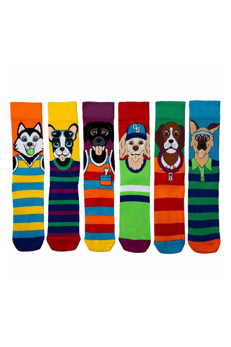 United OddSocks Дълги чорапи с шарка - 6 чифта - Pepit.bg