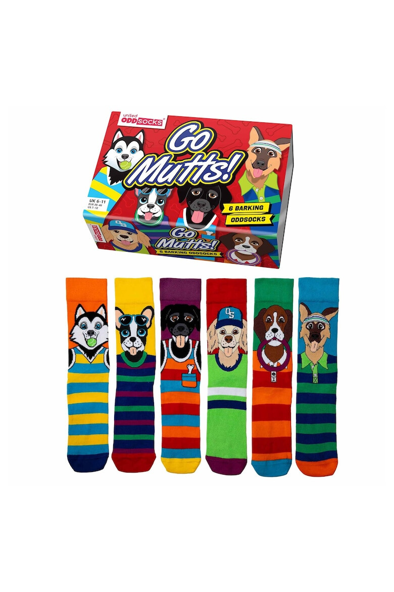 United OddSocks Дълги чорапи с шарка - 6 чифта - Pepit.bg