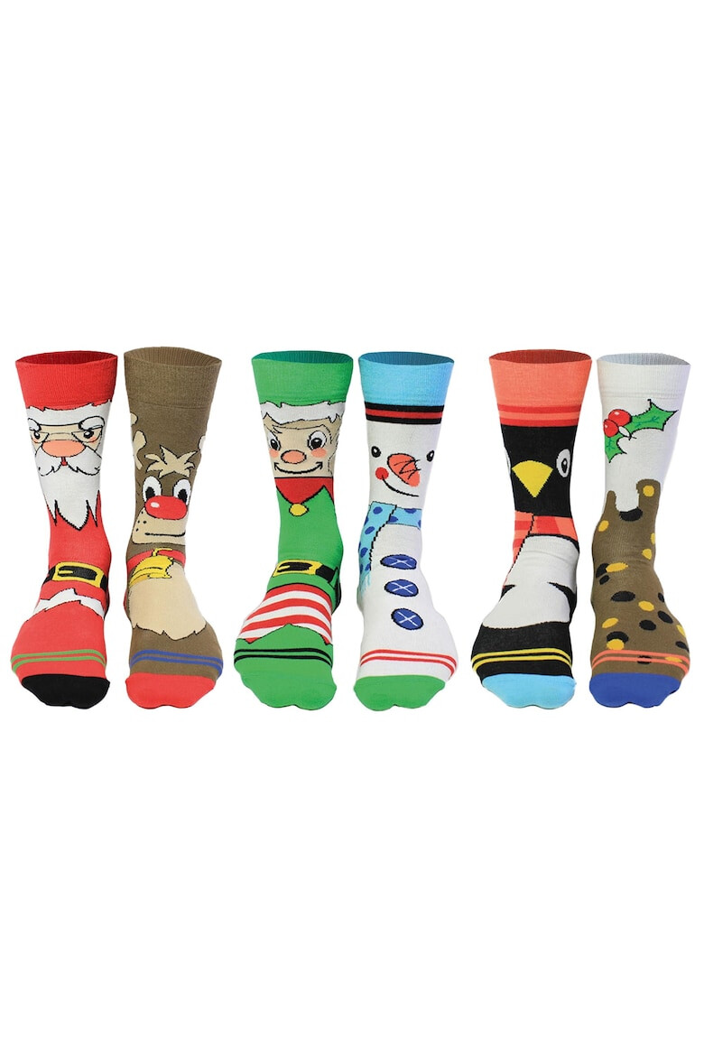 United OddSocks Дълги чорапи с шарка - 6 чифта - Pepit.bg