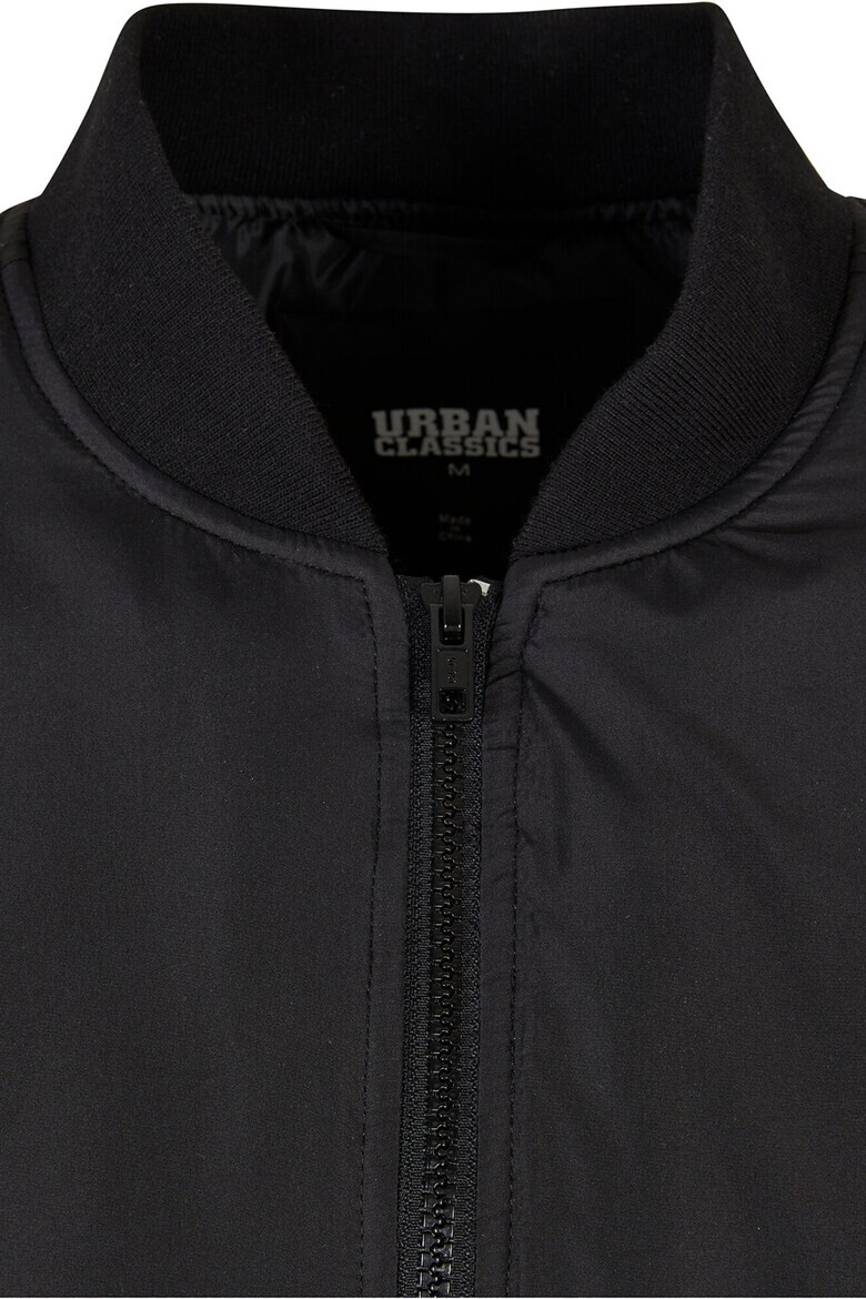Urban Classics Яке бомбър с цип - Избеляло черно - Pepit.bg