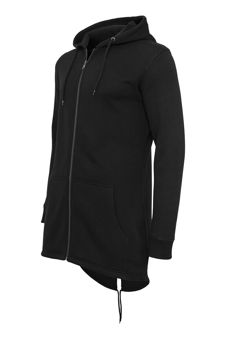 Urban Classics Худи с цип и асиметричен подгъв - Pepit.bg