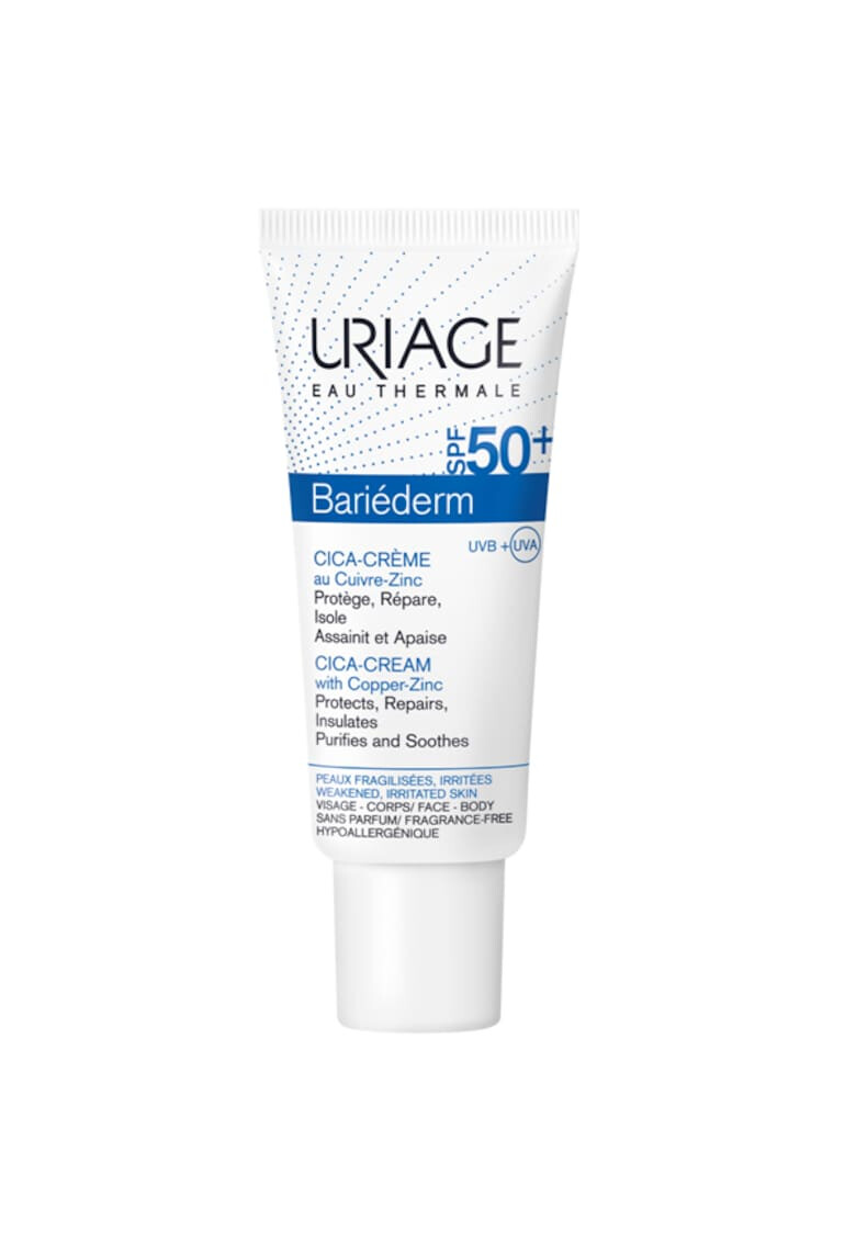 Uriage Възстановяващ крем Bariederm Cica SPF 50+ С мед и цинк 40 мл - Pepit.bg