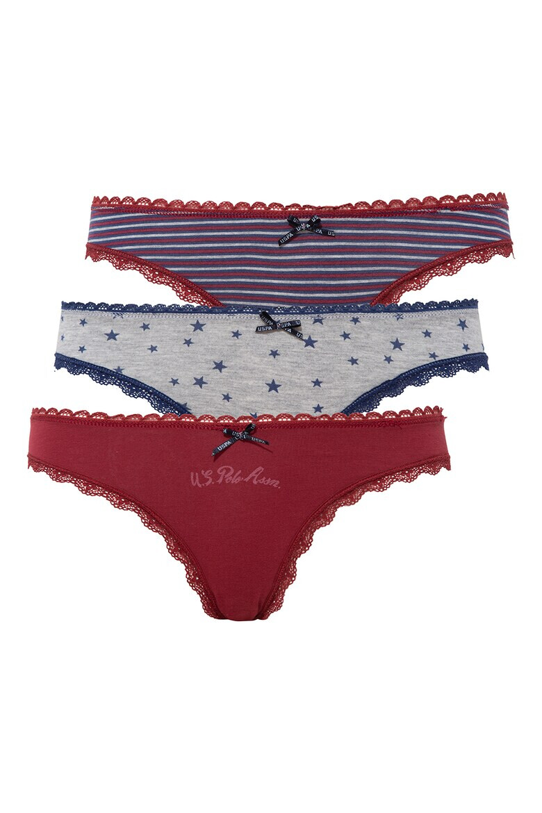 US Polo Assn Бикини с лого - 3 чифта - Pepit.bg