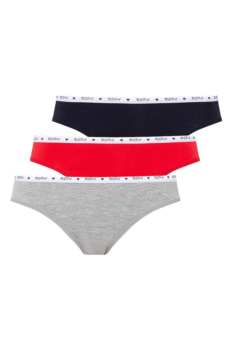 US Polo Assn Бикини с памук - 3 чифта - Pepit.bg