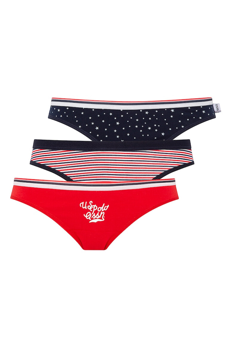 U.S. Polo Assn. Бикини с щампа - 3 чифта - Pepit.bg