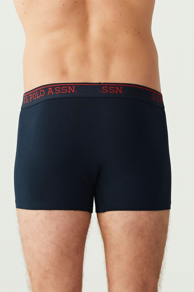 US Polo Assn Боксерки с лого - 3 чифта - Червен/Бял/Тъмносин - Pepit.bg