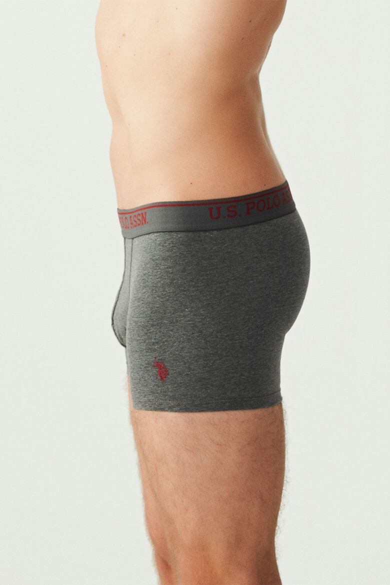 US Polo Assn Боксерки с лого - 3 чифта - Червен/Бял/Тъмносин - Pepit.bg