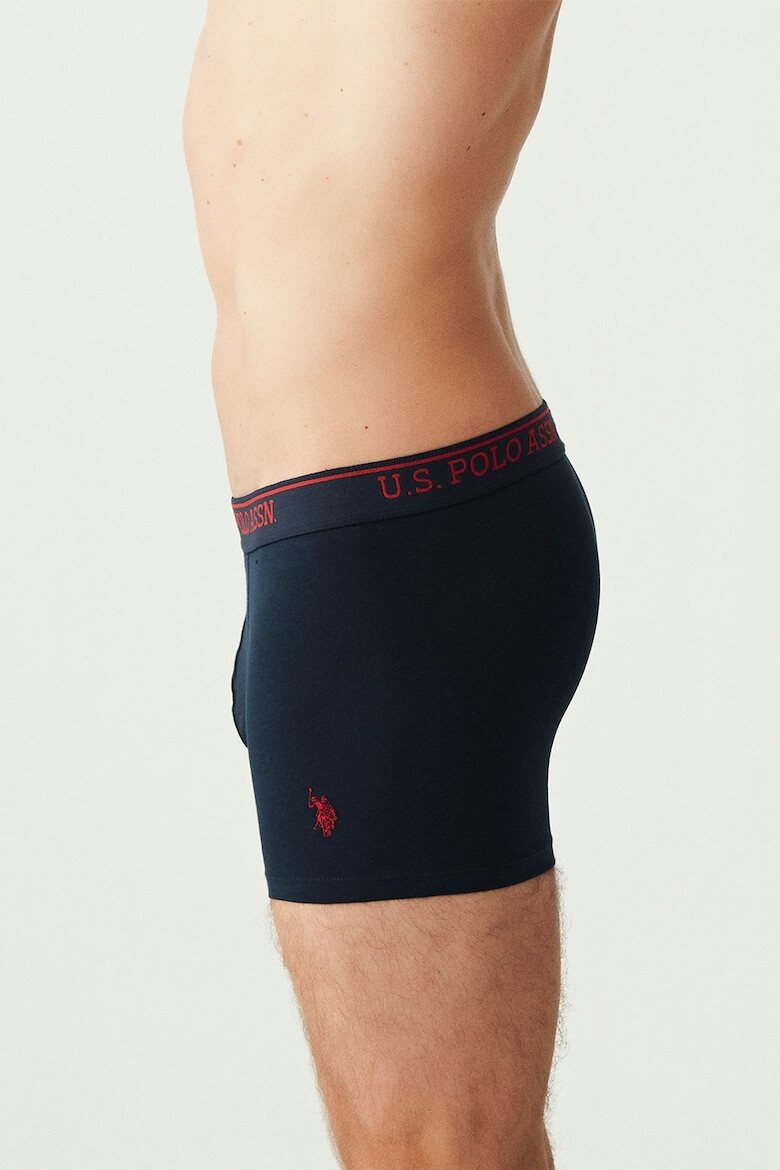 US Polo Assn Боксерки с лого - 3 чифта - Червен/Бял/Тъмносин - Pepit.bg