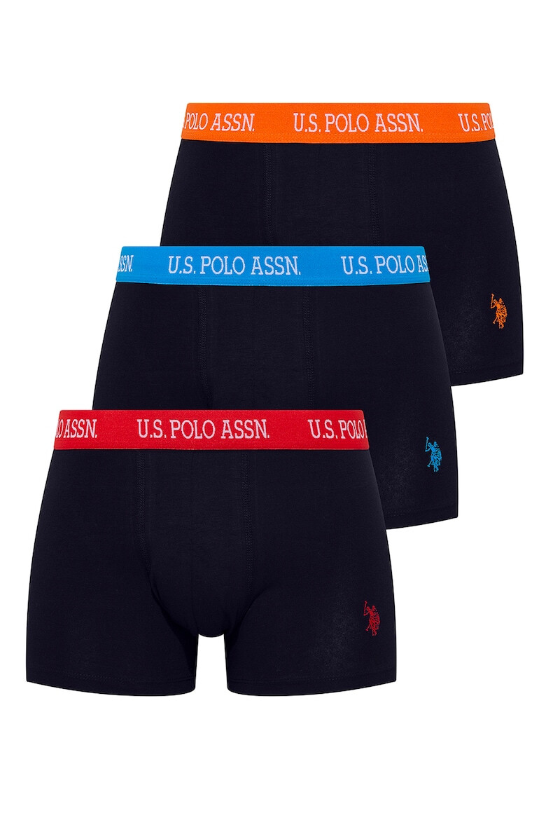 US Polo Assn Боксерки с памук и лого - 3 чифта - Pepit.bg