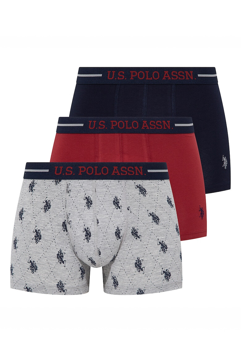 US Polo Assn Боксерки с памук и лого - 3 чифта - Pepit.bg