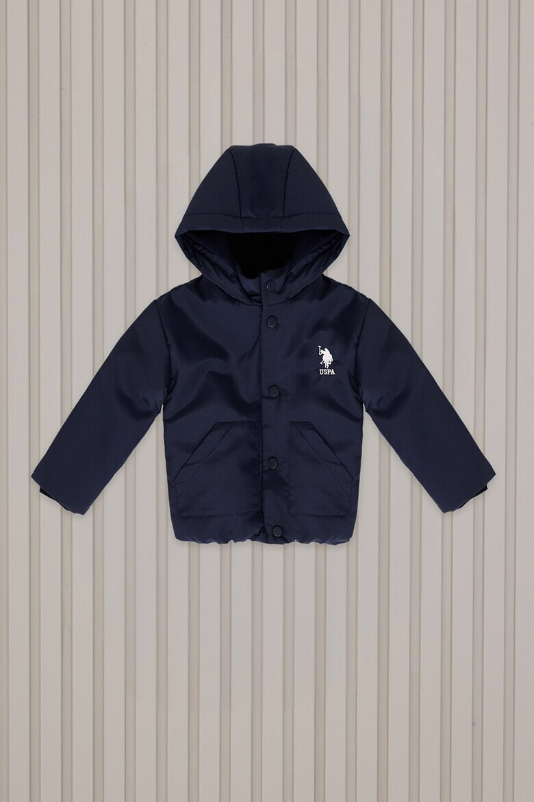 US Polo Assn Яке с качулка - Ултрамарин синьо - Pepit.bg
