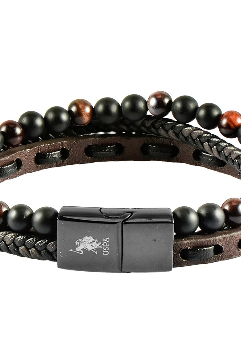 US Polo Assn Кожена гривна с лого - Pepit.bg