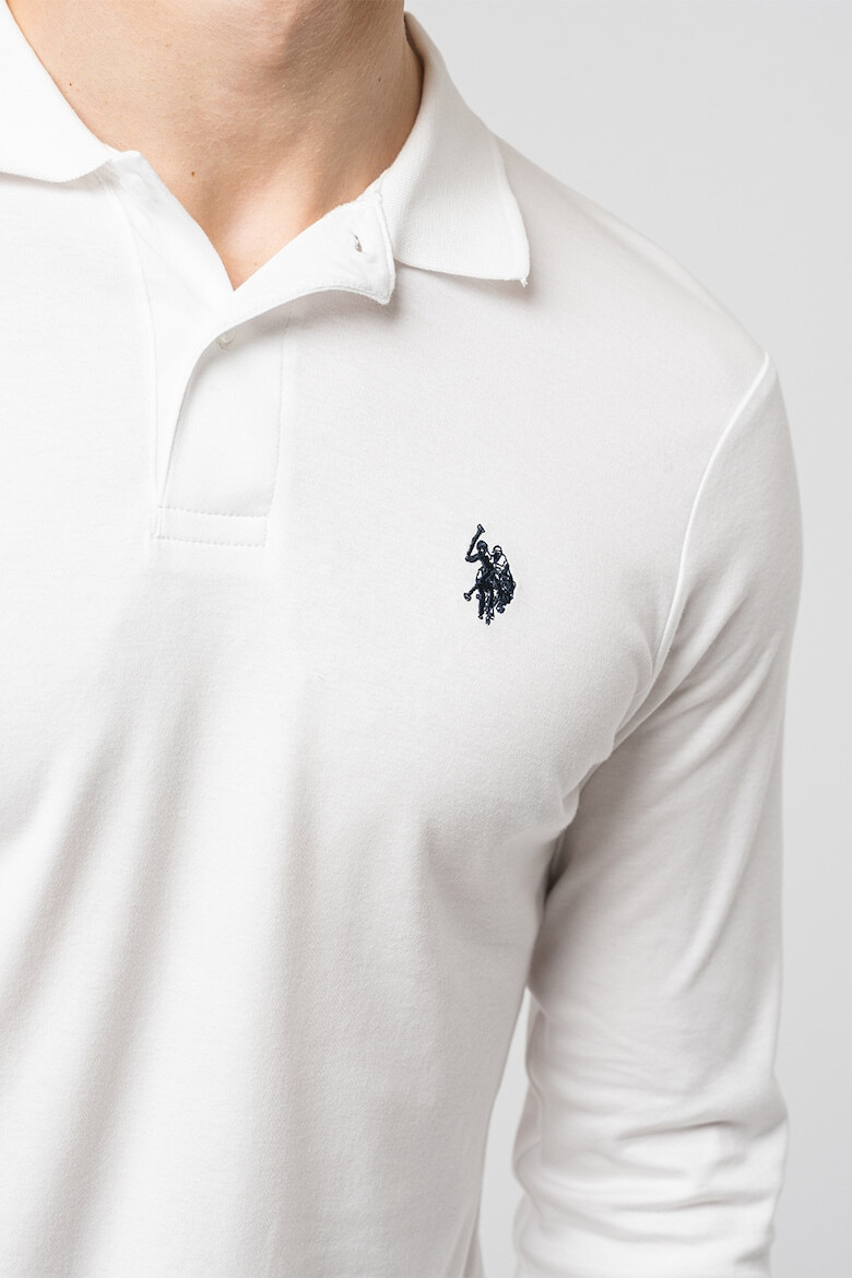 US Polo Assn Памучна блуза с яка - Pepit.bg