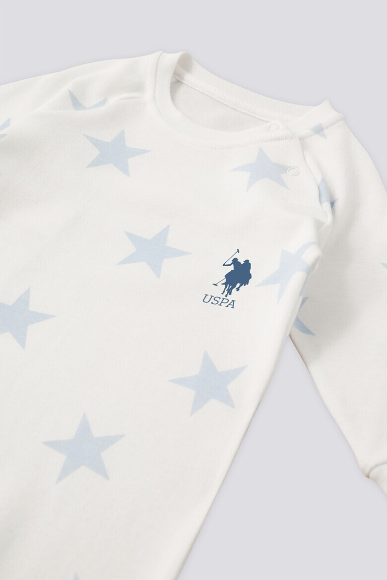 US Polo Assn Памучно боди с принт - Pepit.bg