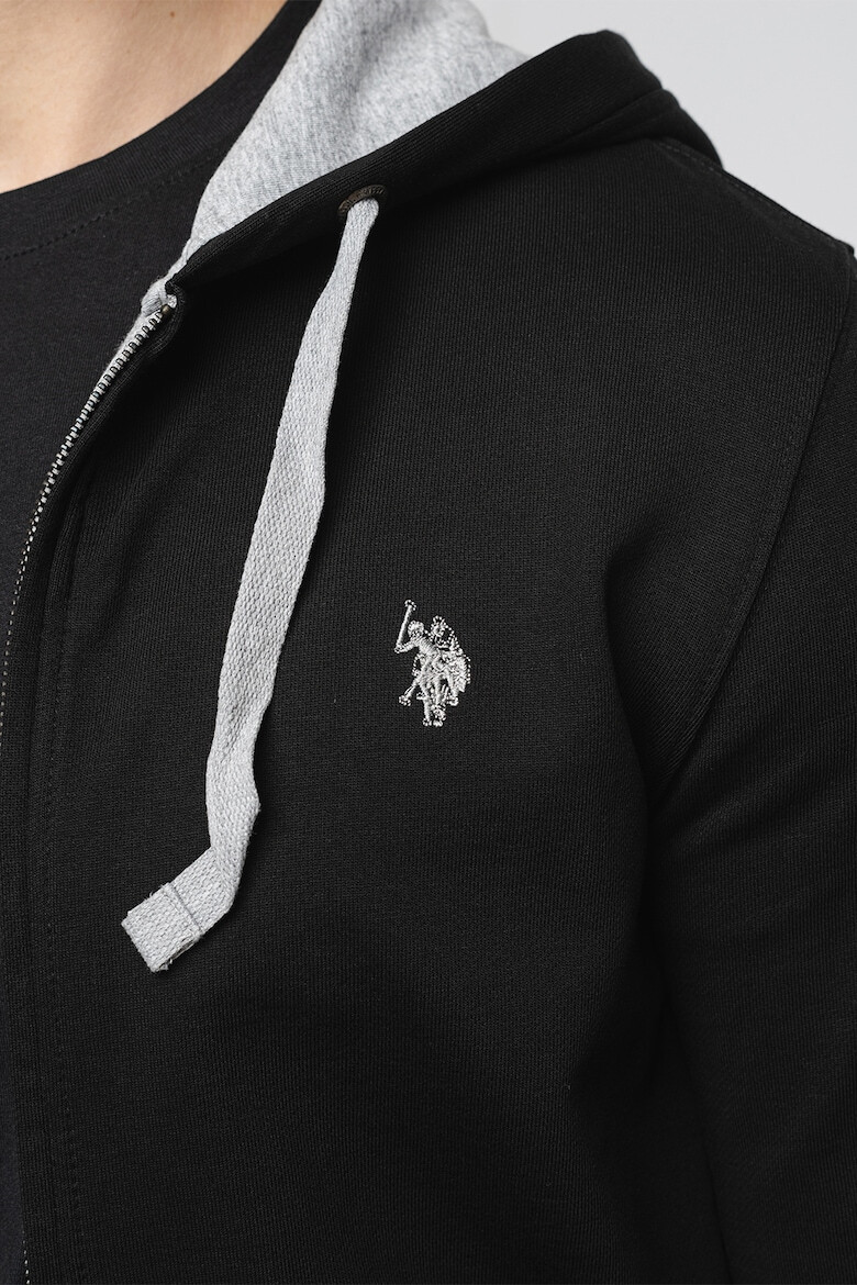 US Polo Assn Памучно худи с цип - Pepit.bg