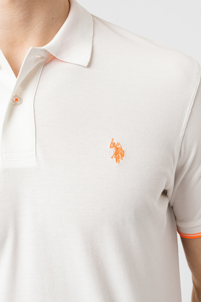 US Polo Assn Тениска от памук с яка - Pepit.bg