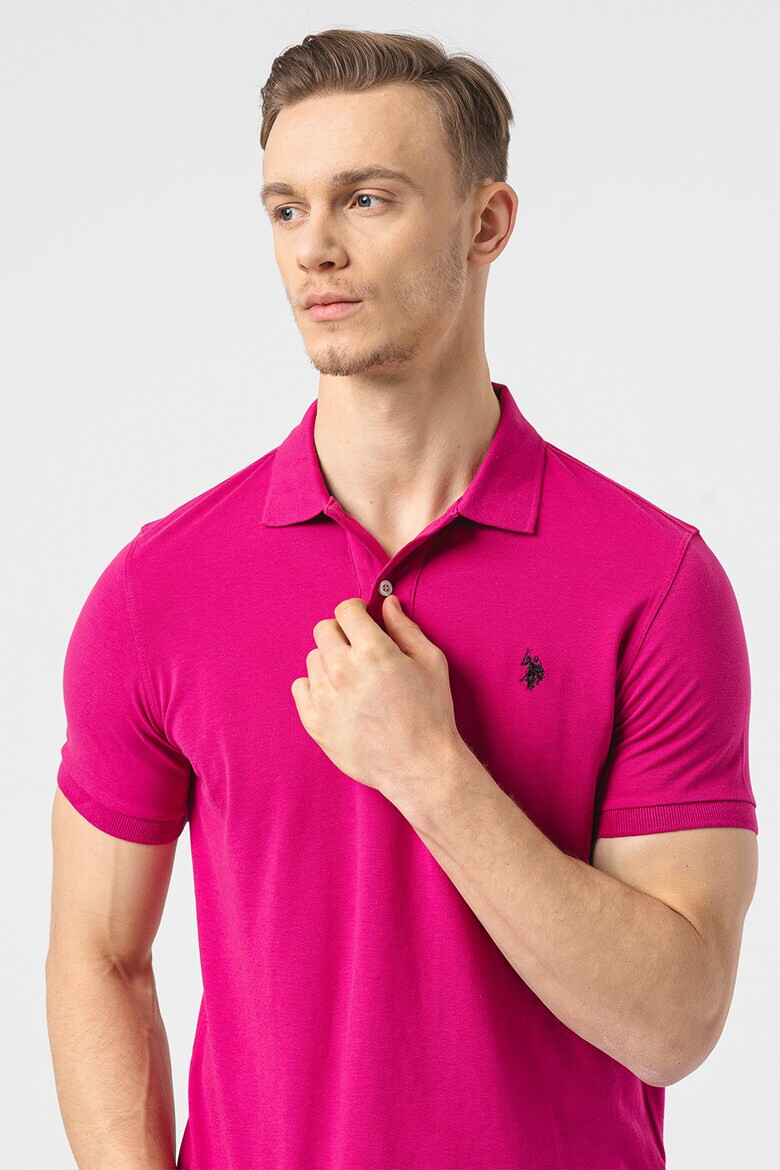 US Polo Assn Тениска с яка и лого - Pepit.bg