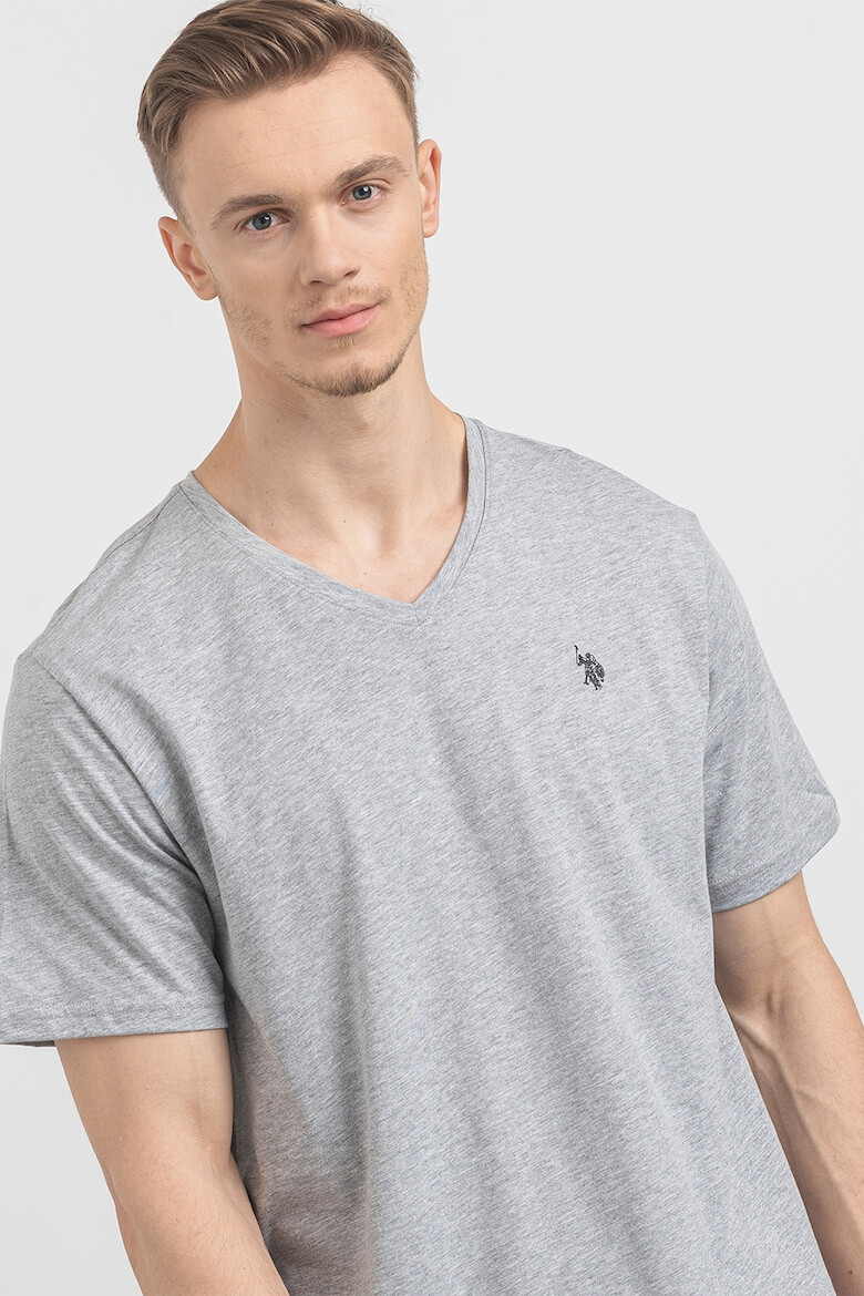 US Polo Assn U.S. Polo Assn Памучна тениска с шпиц - Pepit.bg