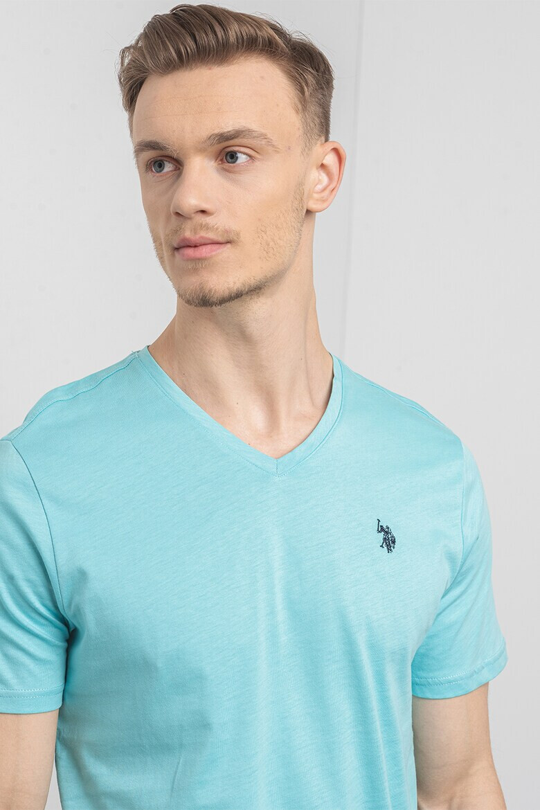 US Polo Assn U.S. Polo Assn Памучна тениска с шпиц - Pepit.bg