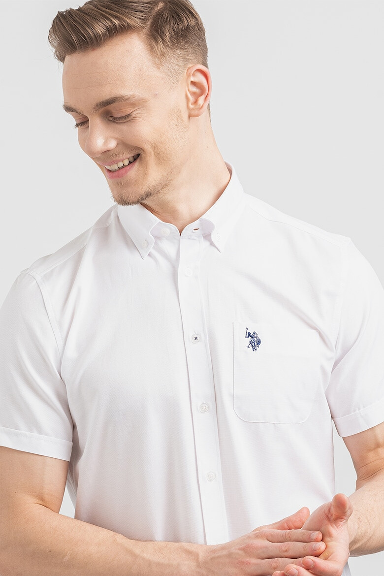 US Polo Assn U.S. Polo Assn Риза с яка с копчета - Pepit.bg