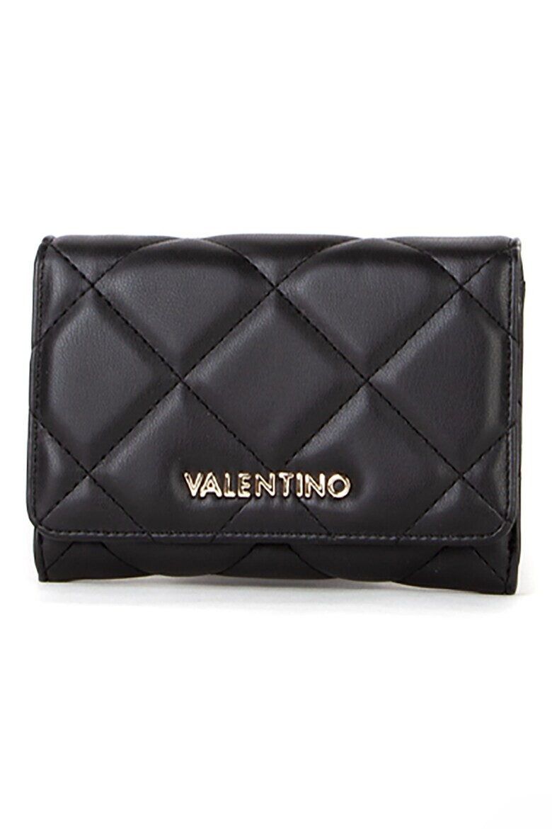 Valentino Bags Портфейл с лого и тройно прегъване - Черен - Pepit.bg